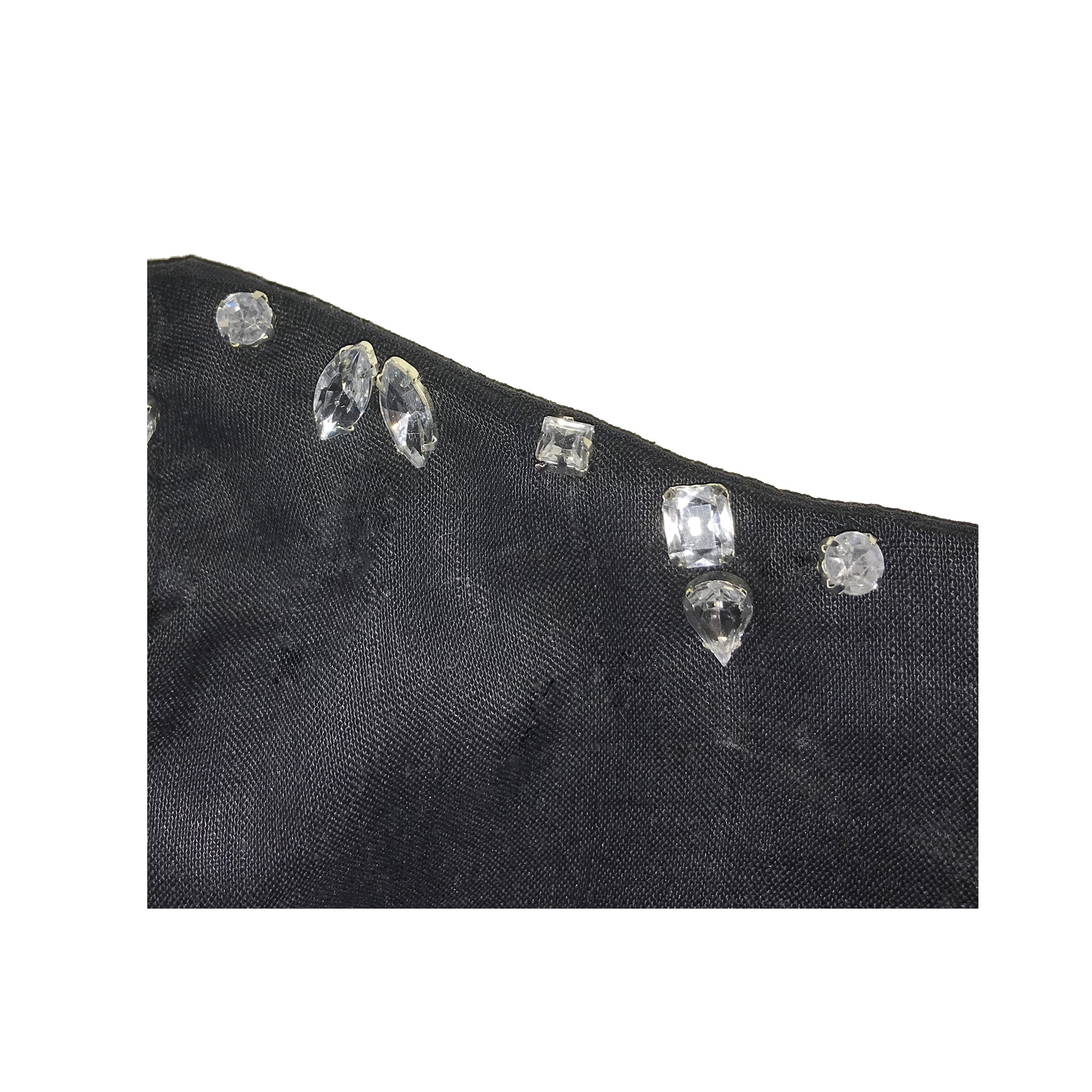 Bejewelled Face Mask Black