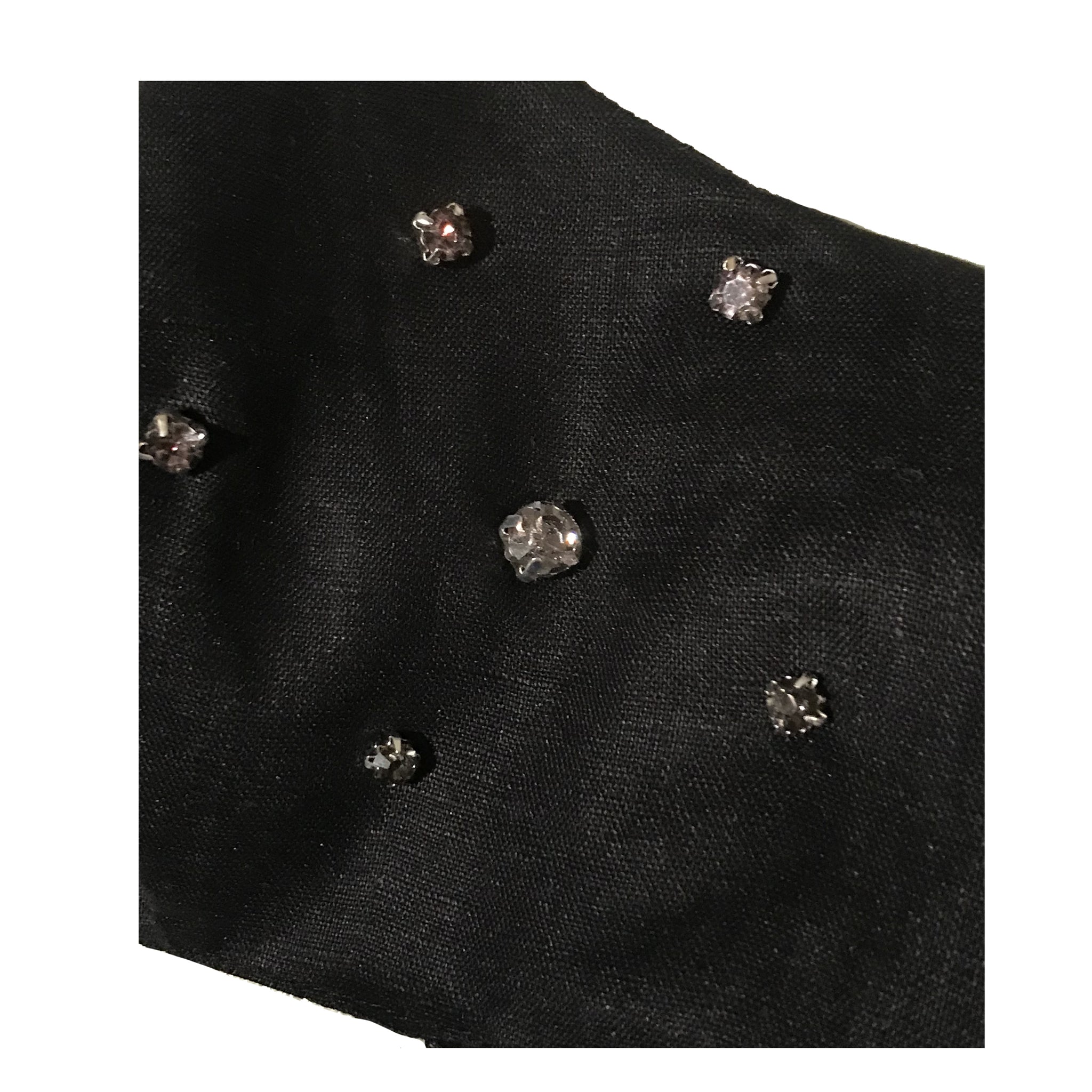 Bejewelled Face Mask Black all over jewel