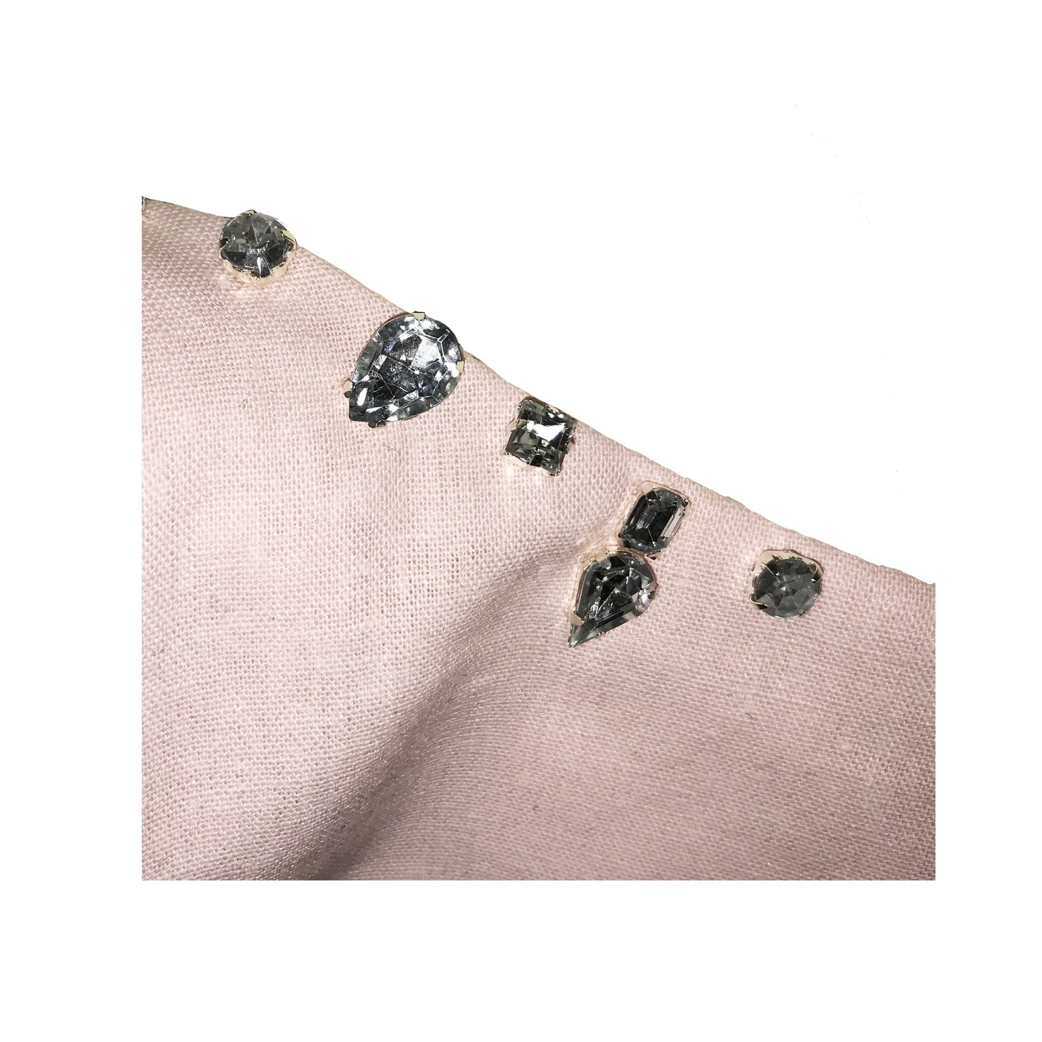 Bejewelled Face Mask Pale Pink