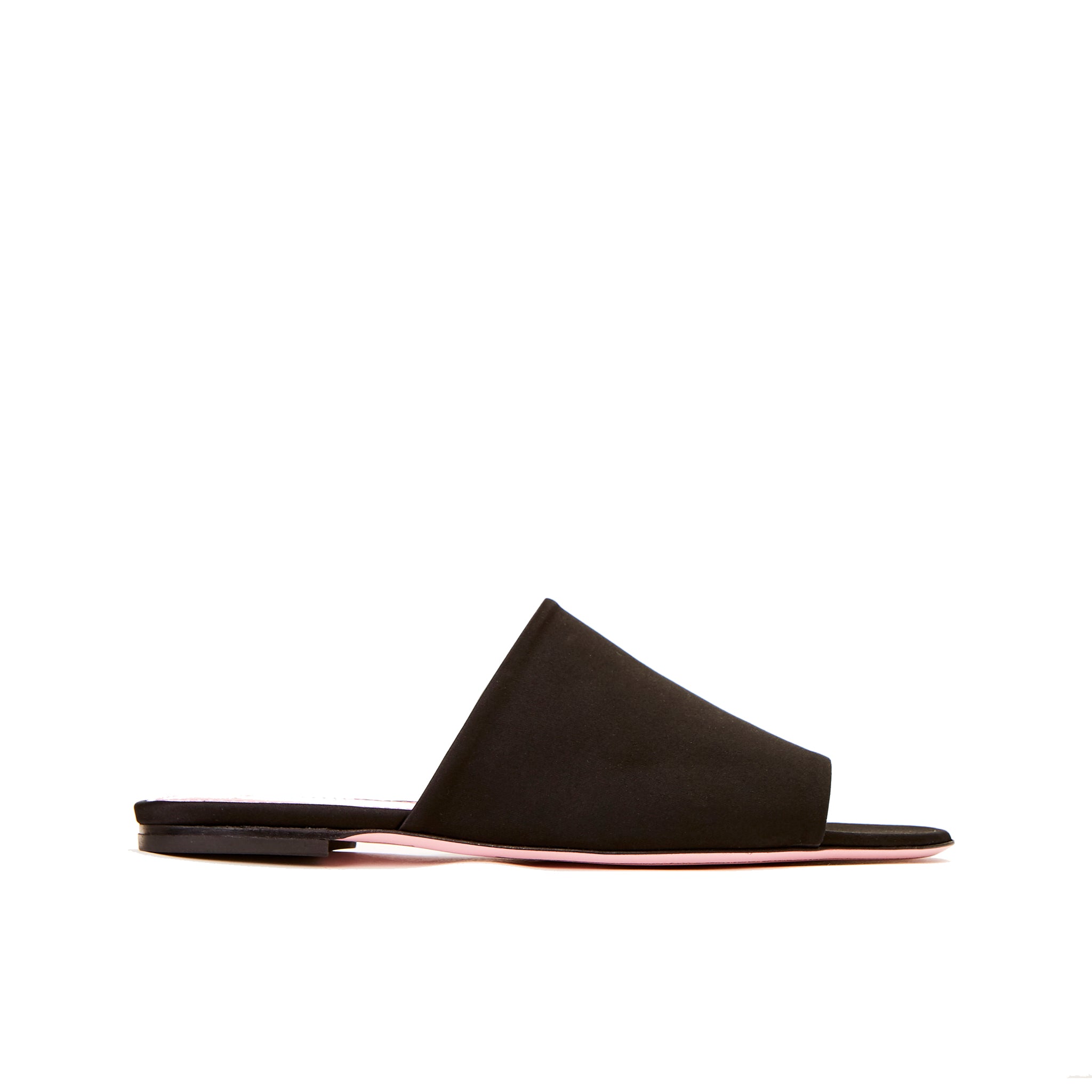Phare Seta slide in black silk satin